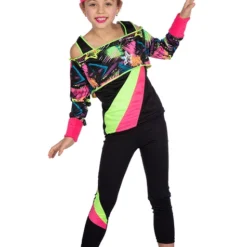 80er Jahre Aerobic Kostüm Für Mädchen