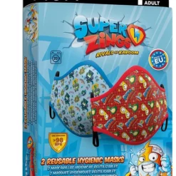 Super Zings Mund-Nasen-Maske Blau-rot Für Kinder (2 Stück) -Funidelia-Laden super zings mund nasen maske blau rot fur kinder 2 stuck 2