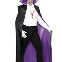 Umdrehbarer Vampir Umhang Lila Und Schwarz