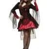 Vampirin Kostüm Mit Schwarzem Mull Für Damen