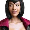 Vampirin Perücke Schwarz