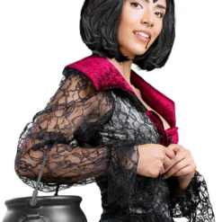 Vampirin Perücke Schwarz -Funidelia-Laden vampirin perucke schwarz 2