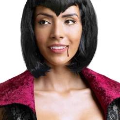 Vampirin Perücke Schwarz